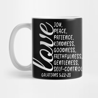 Fruit Of Spirit Love Joy Peace Patience Kindness Goodness Mug